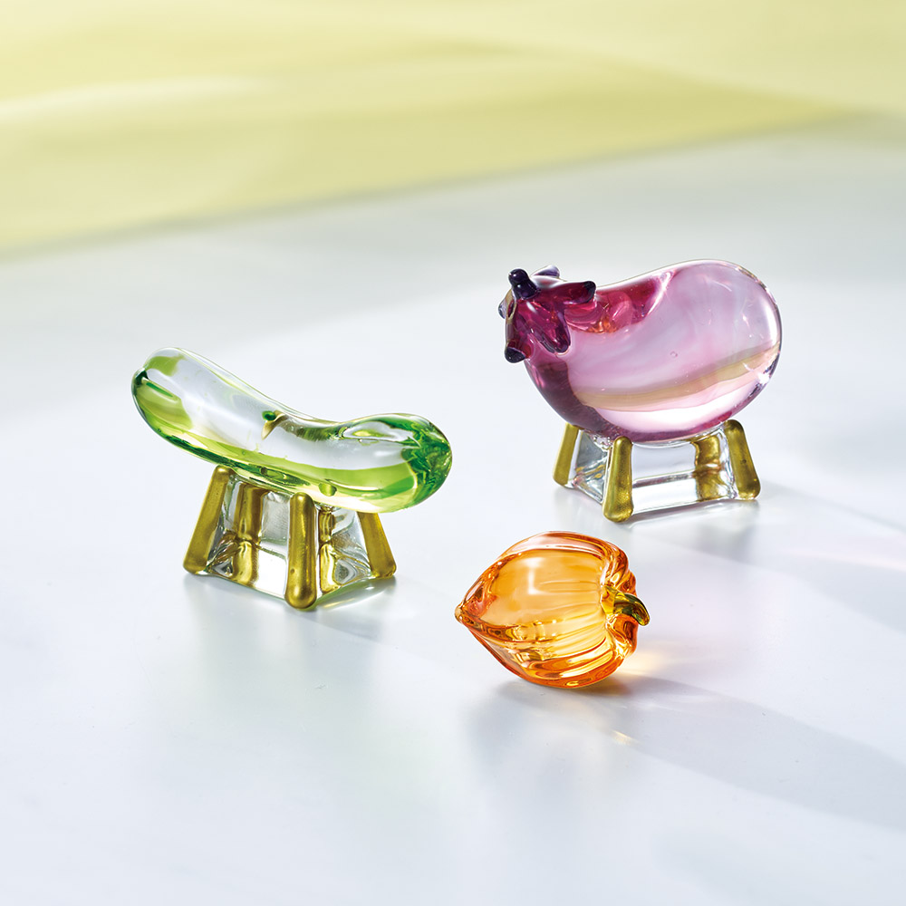 〈龍虎堂〉クリスタル精霊馬飾りセット 年中行事用品 季節商品 LX7813
