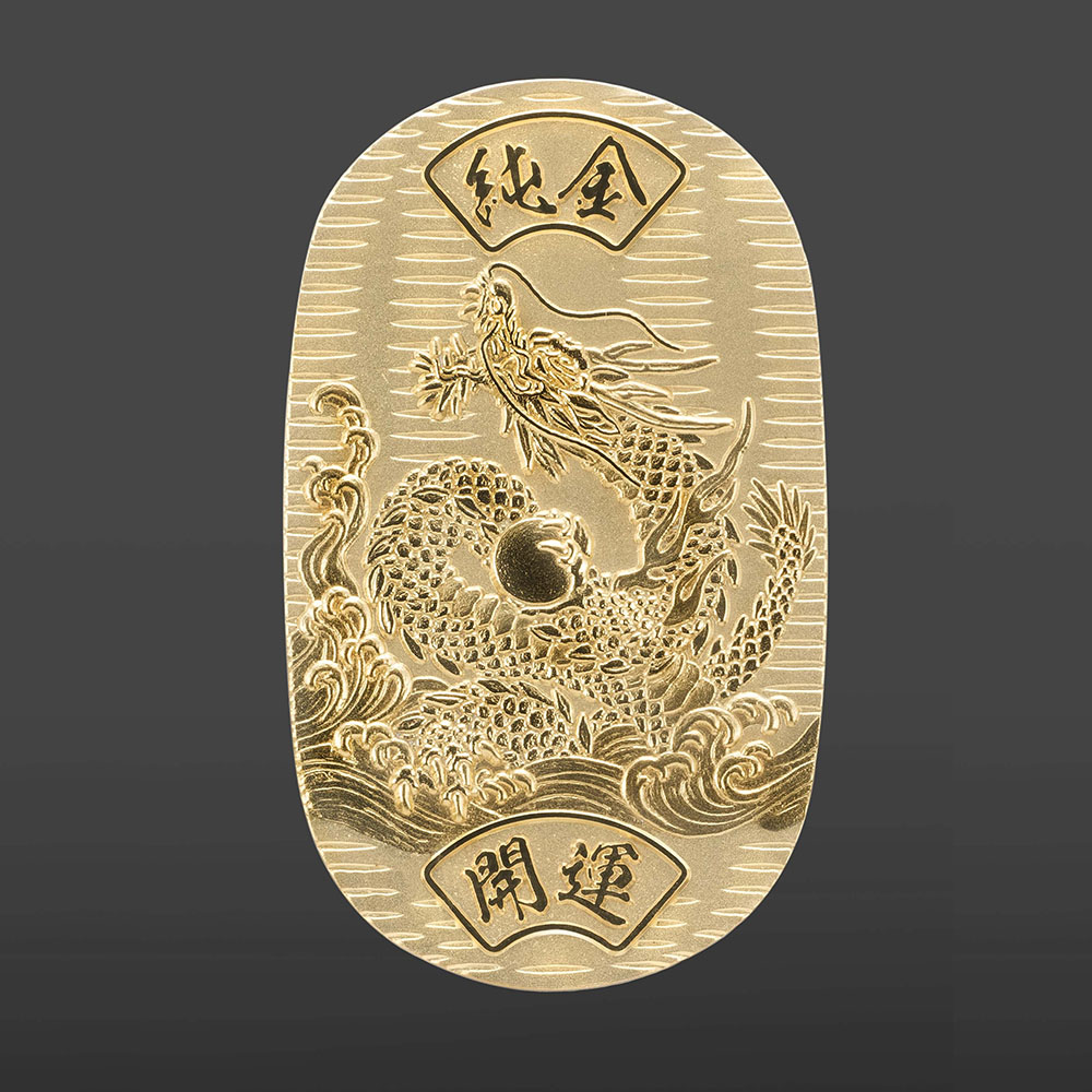 【美品】昇龍 金属レリーフ額装 24KGP 金運 開運 縁起物 アンティーク 大淵銀器 純金開運小判 昇龍 30G 通販 - ディノス
