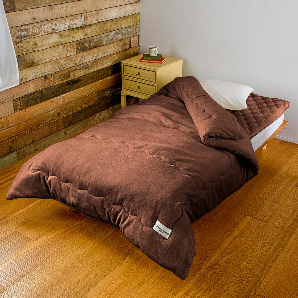 ≪ダブル≫ 【ディノス限定販売】ヒートループ(R)ハイパー お得な掛け毛布増量タイプ+敷きパッドセット 敷きパッド ベッドパッド LX3607