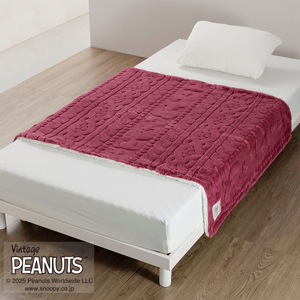 【PEANUTS】ぬくぬくキルトケット ハーフサイズ(ひざ掛け・おなかケットサイズ) ピーナッツ スヌーピー キャラクターグッズ LX4606
