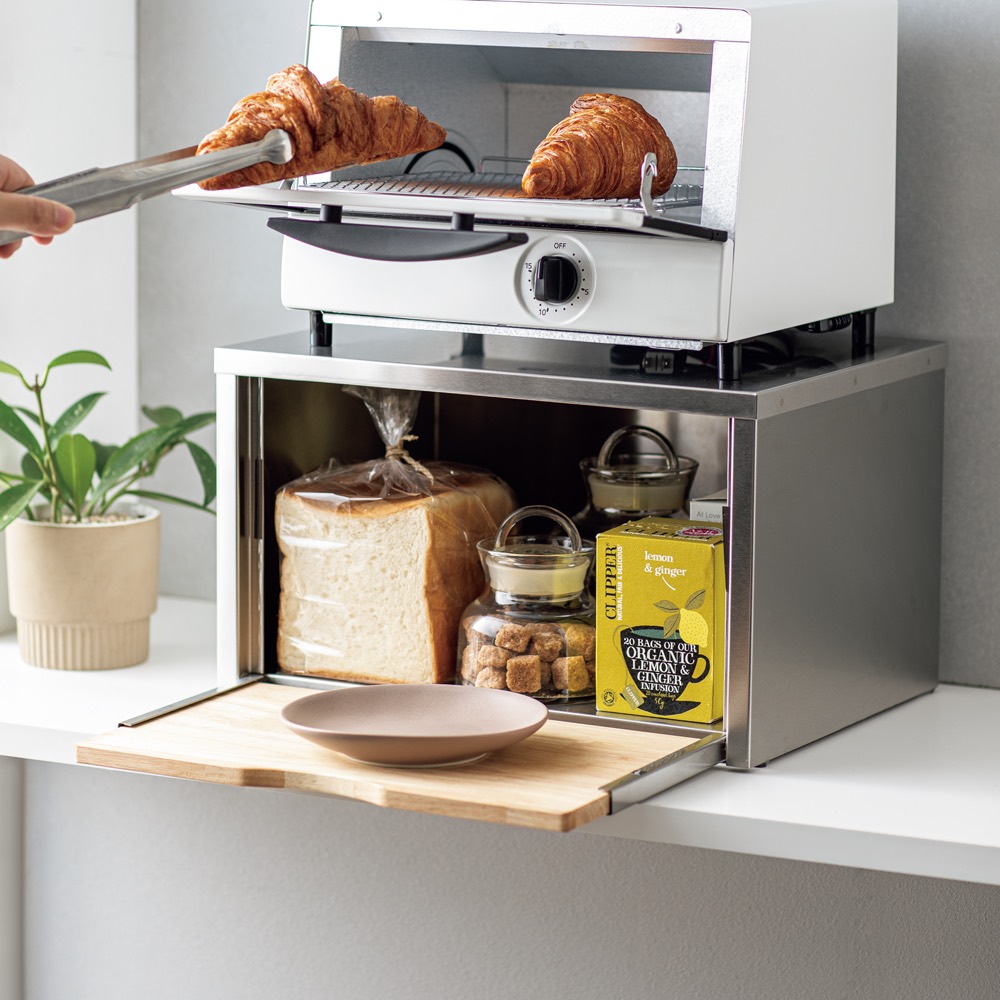 扉にちょい置きできるトースターラック 奥行28cmタイプ 通販 - ディノス