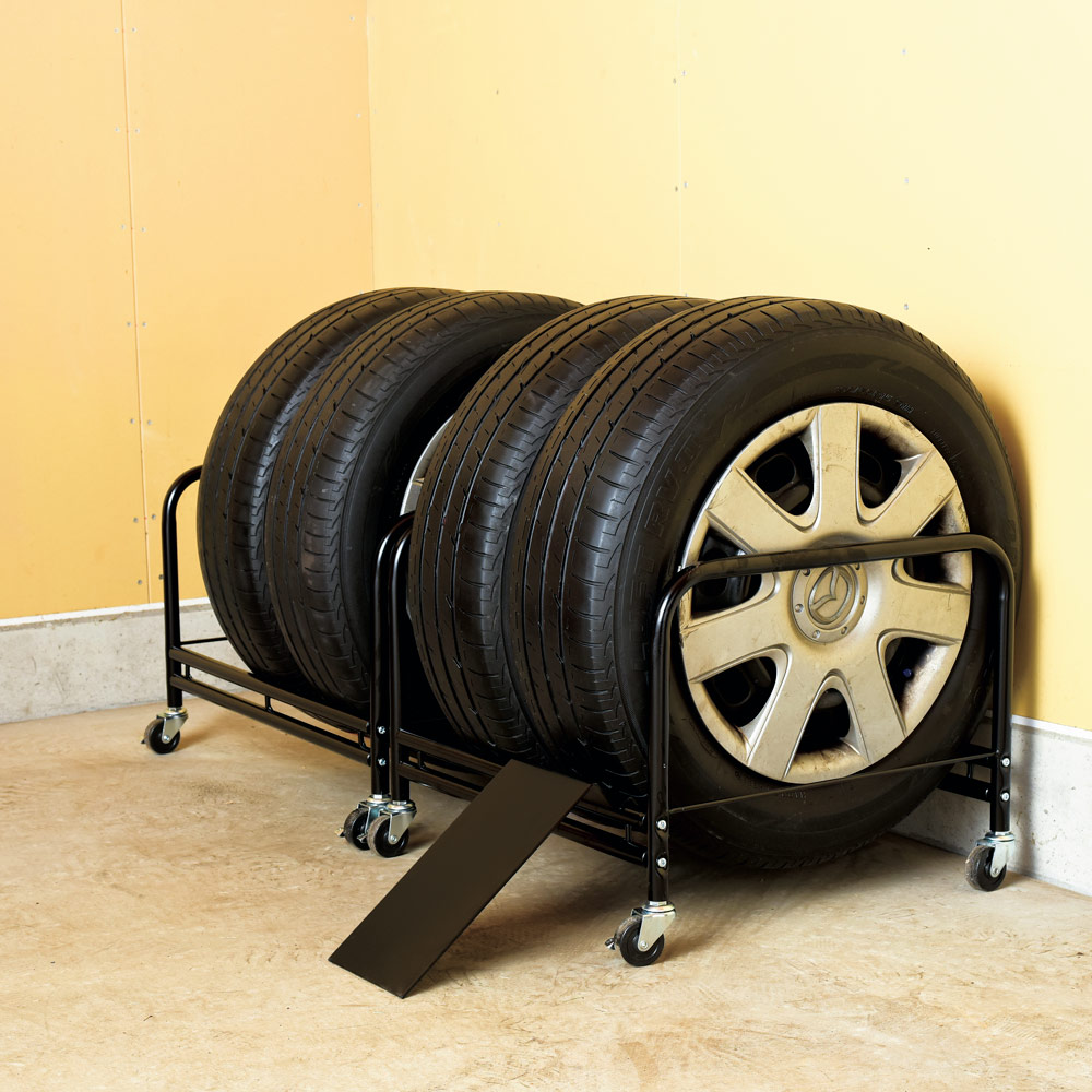 スロープ付きタイヤラック 大型カバー付き 通販 - ディノス