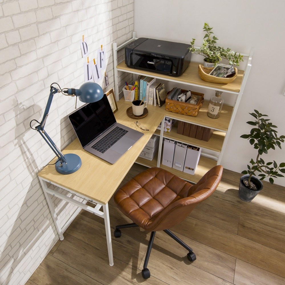 木目調ラック付きパソコンデスク デスク幅91cm ラック 幅95cmセット 通販 ディノス