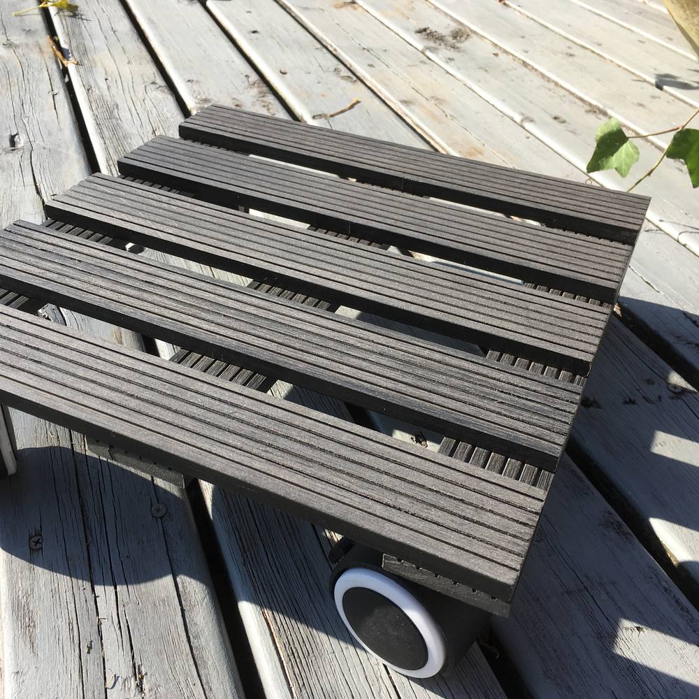 人工木キャスター付き鉢台 同色2個組 フラワースタンド プランタースタンド 花台 ECB527