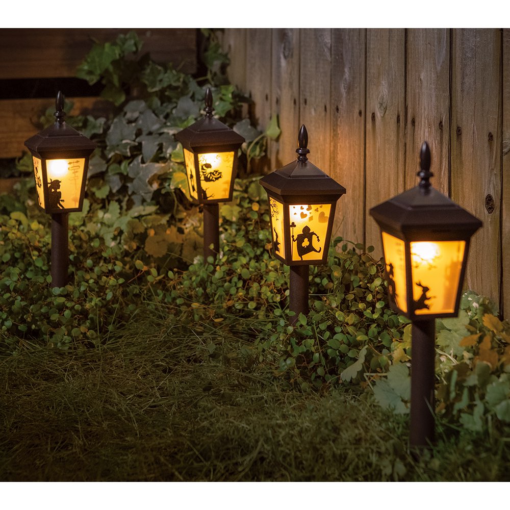 アリスのシルエットソーラーライト 4本組 通販 - ディノス