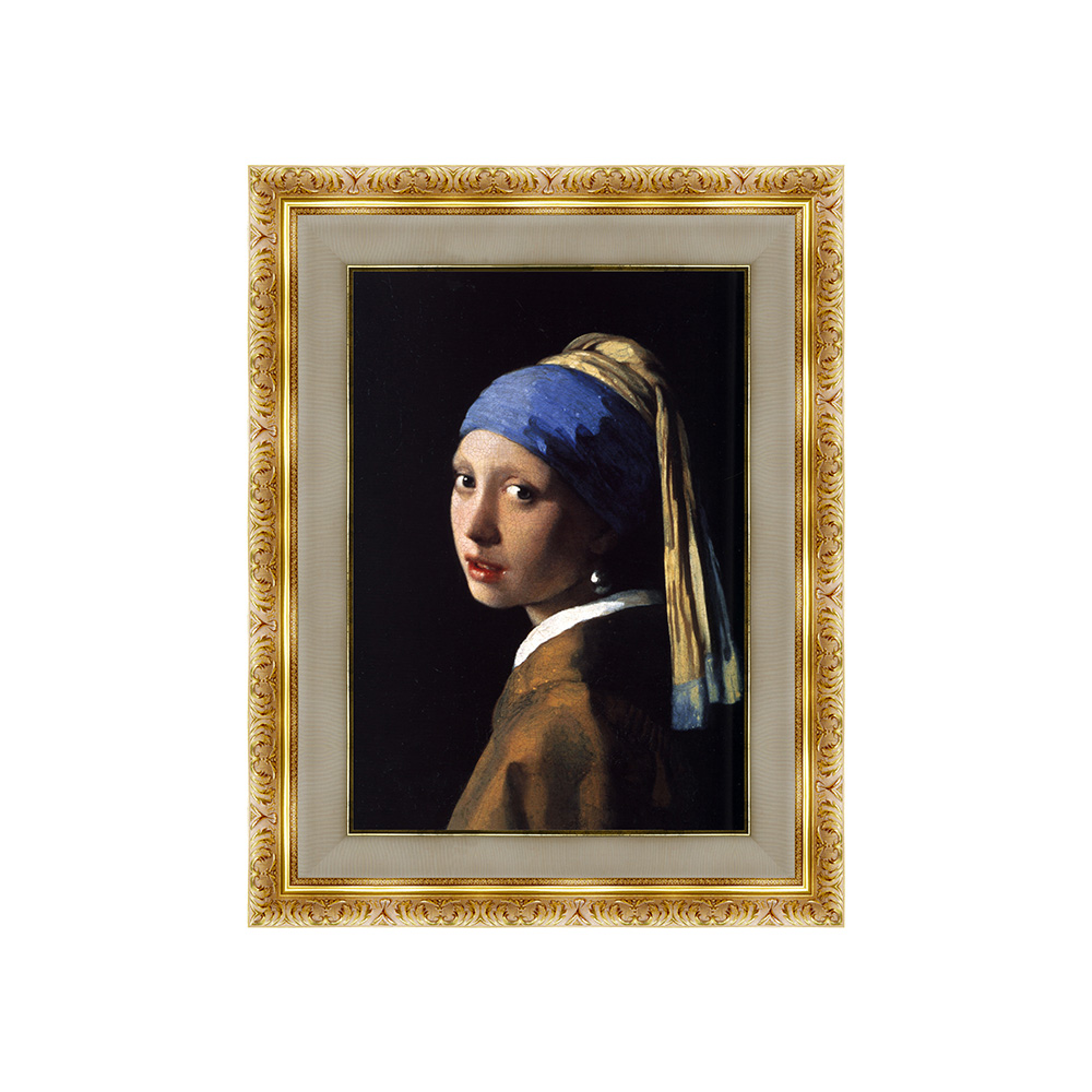 フェルメール 真珠の耳飾りの少女 青いターバンの少女 複製画 通販 ディノス