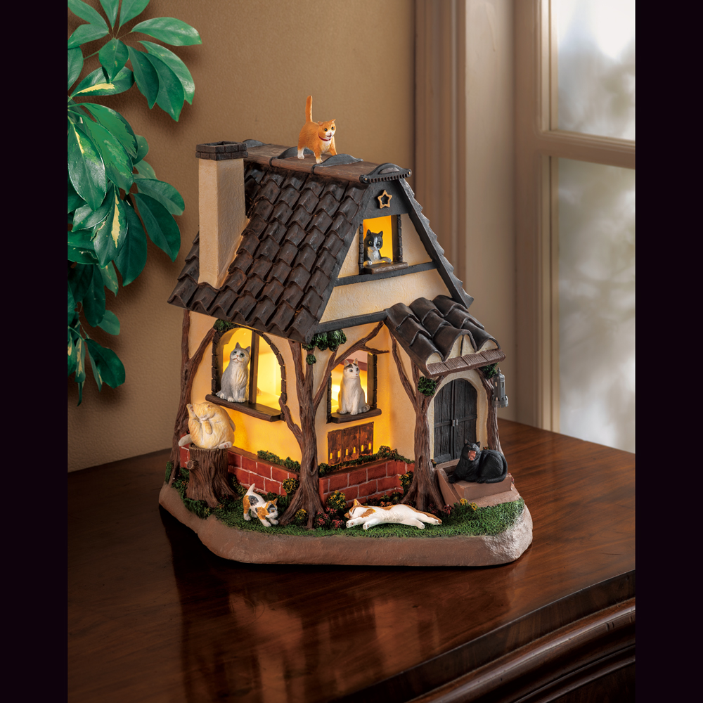 8匹の猫 しあわせの灯り ランプハウス 通販 ディノス