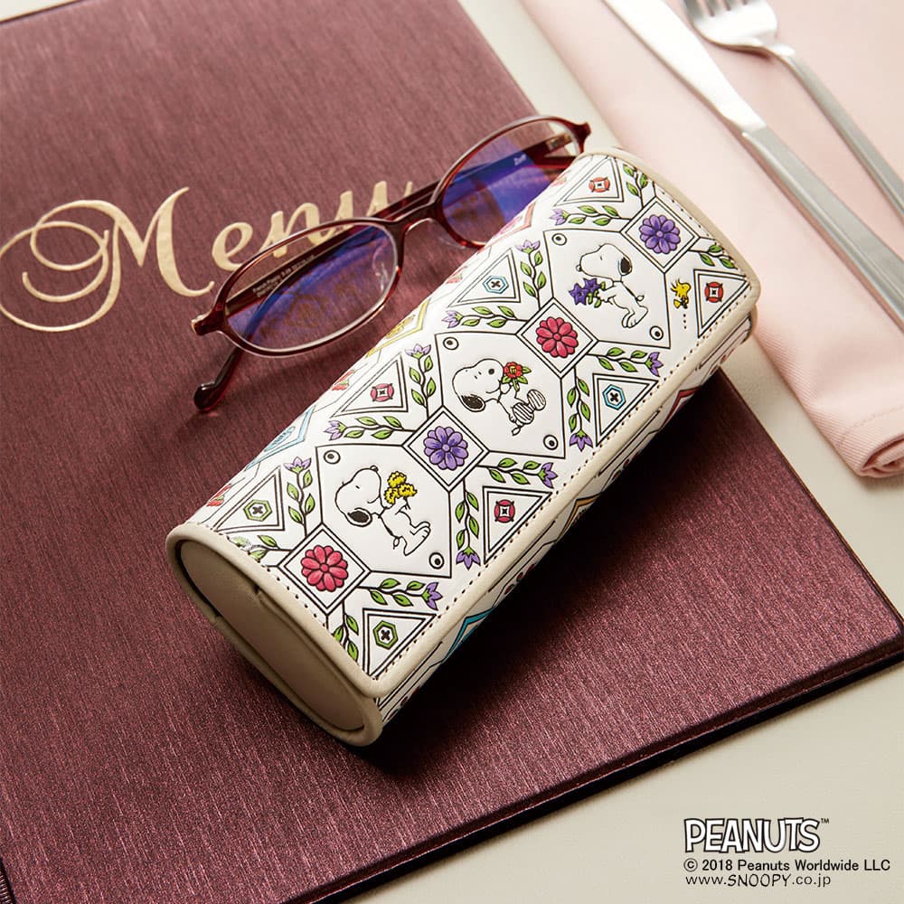Web Snoopy スヌーピー 吉祥花づくし 浅草文庫 メガネケース Peanuts 通販 ディノス