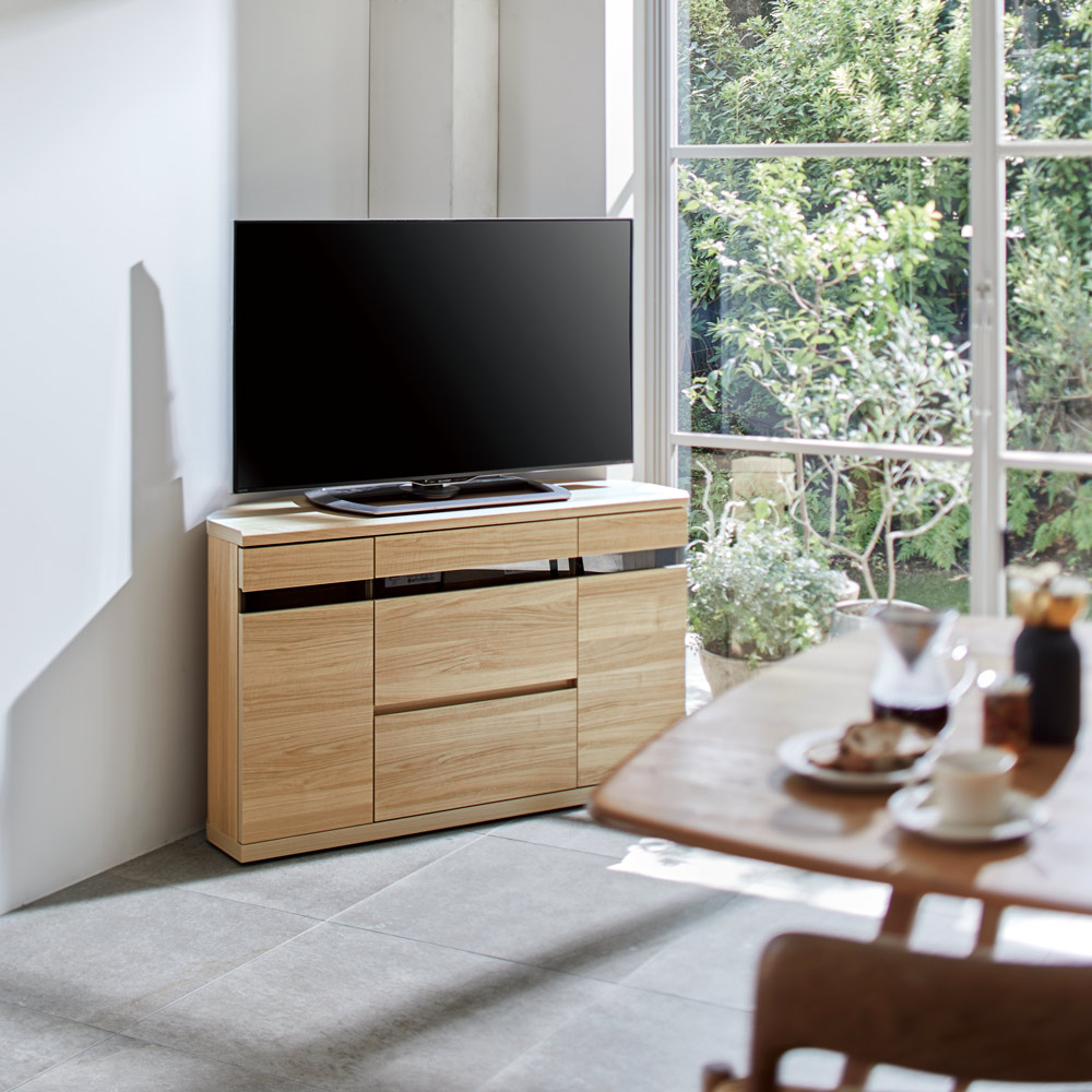 コーナー　テレビ台 キャスター付きコーナーテレビ台 幅110高さ67.5cm ハイタイプ