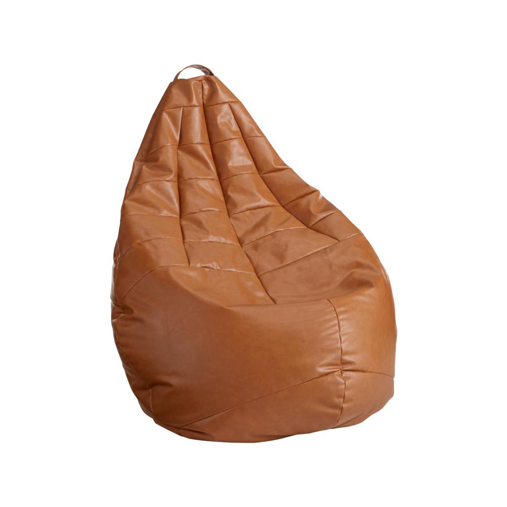 ブラウン キルティングビーズクッション　Drop2 ブラウン キルティングビーズクッション Drop2