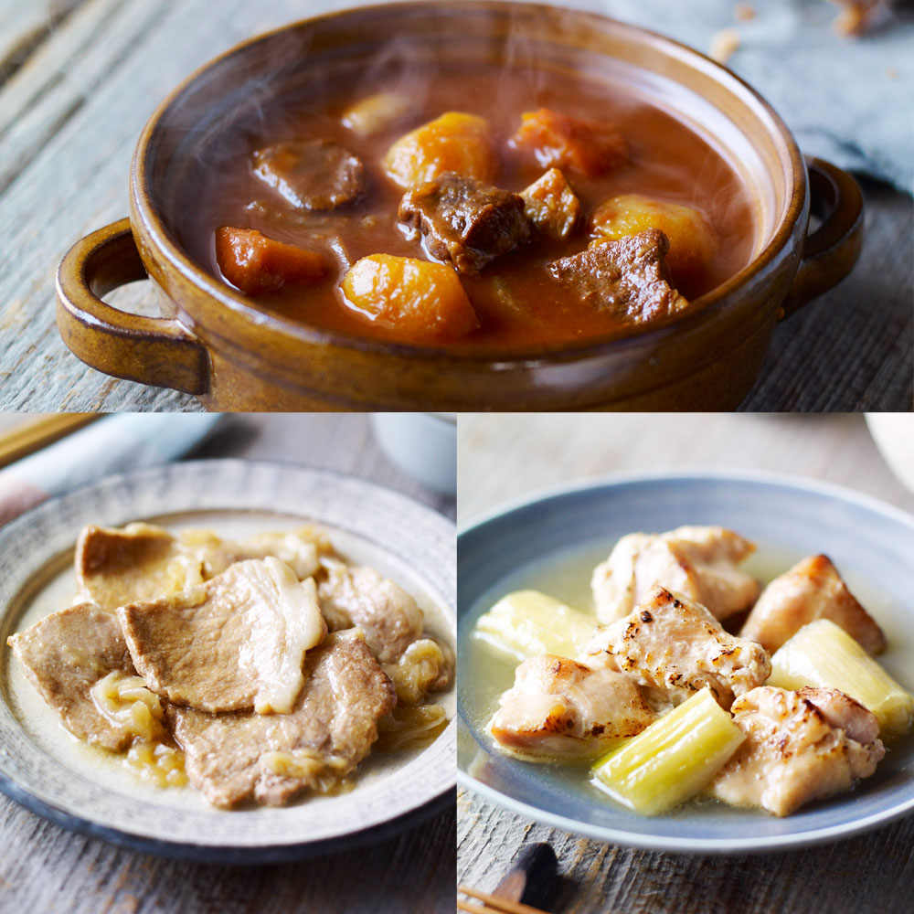 イザメシデリ 3種セット(塩麹チキン&生姜焼き&ビーフシチュー) 計9袋 保存食 非常食 N98109