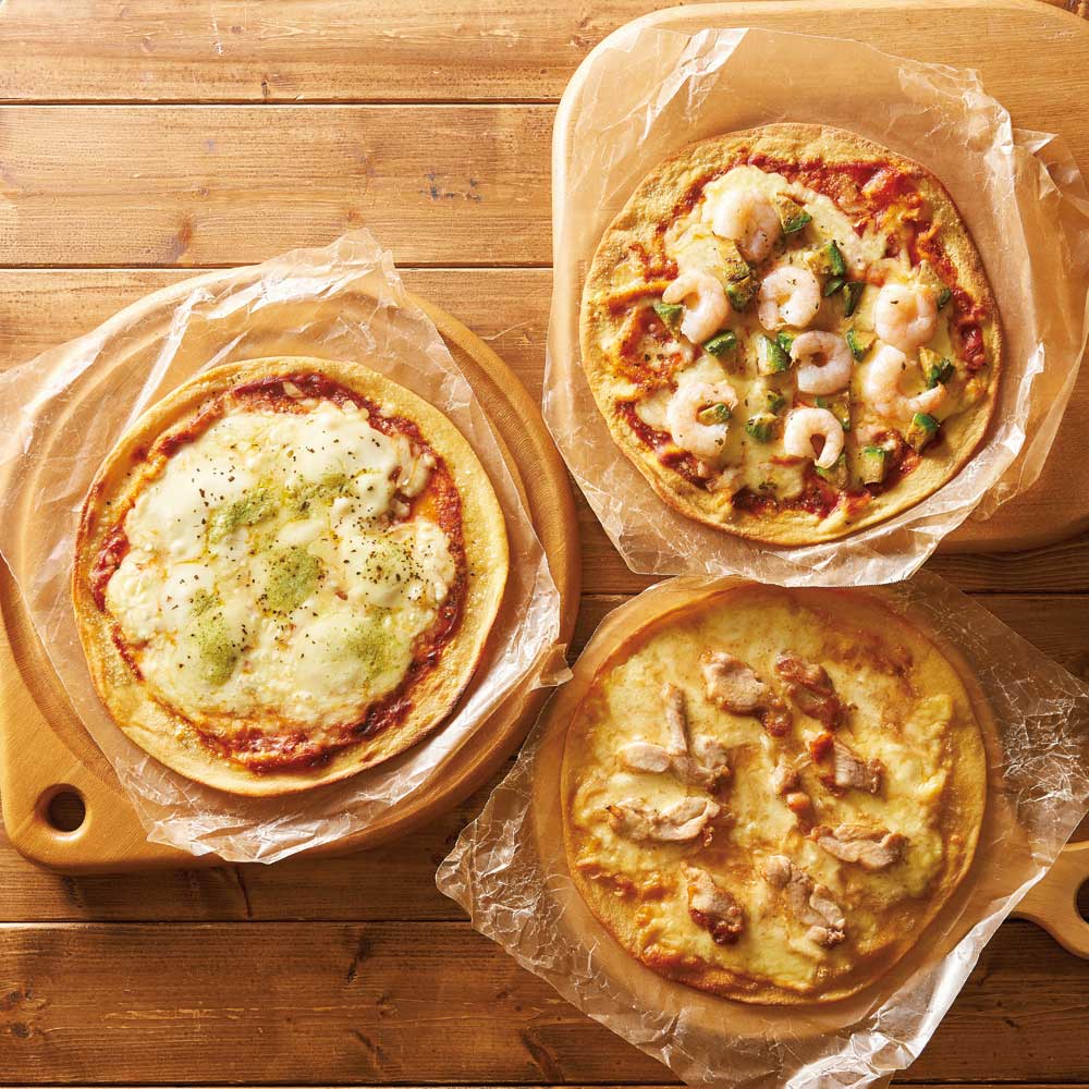 低糖専門キッチン「源喜」 具だくさん低糖質ピザ3種セット 通販 - ディノス
