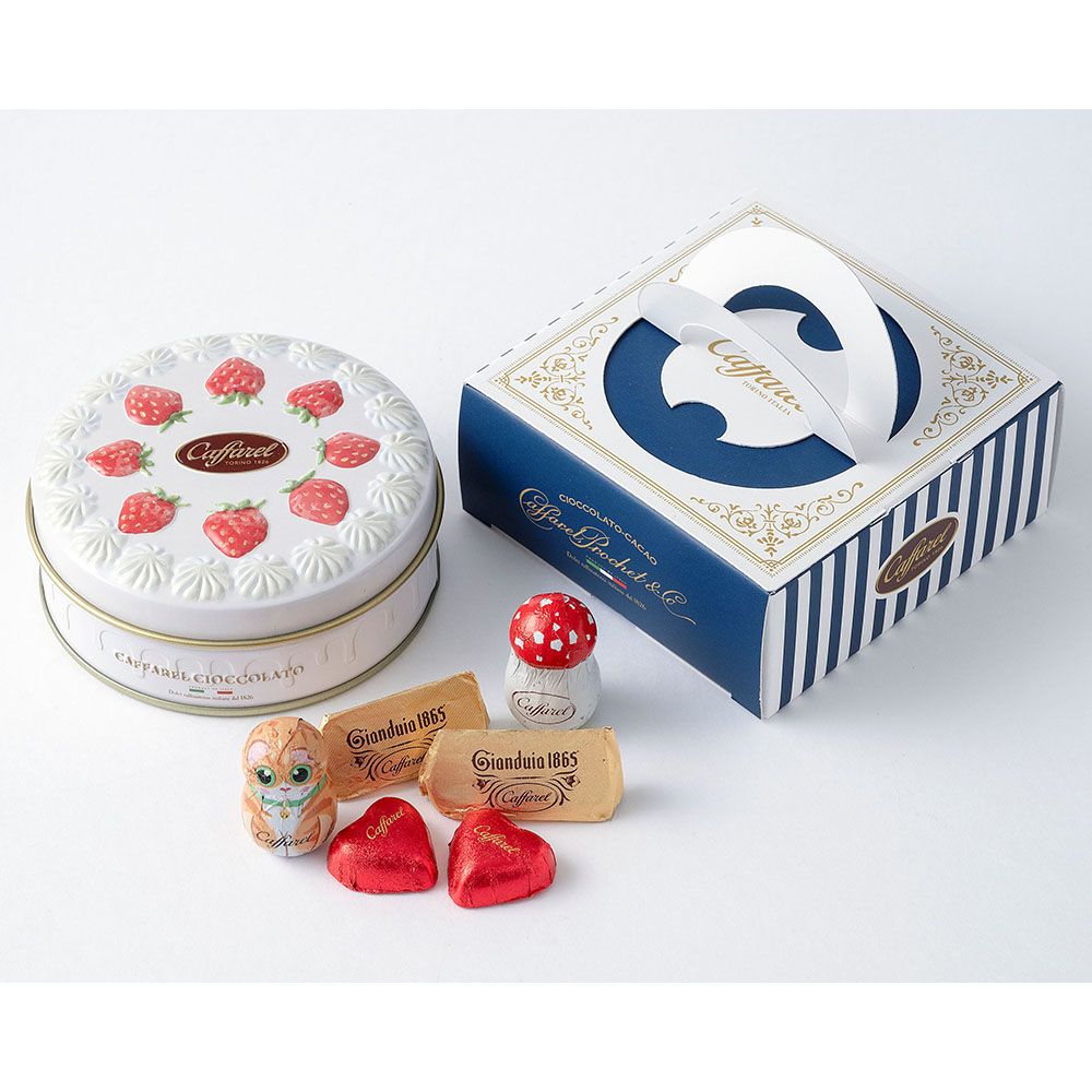 イタリア「caffarel/カファレル」クリスマスケーキ缶 6粒 通販 - ディノス