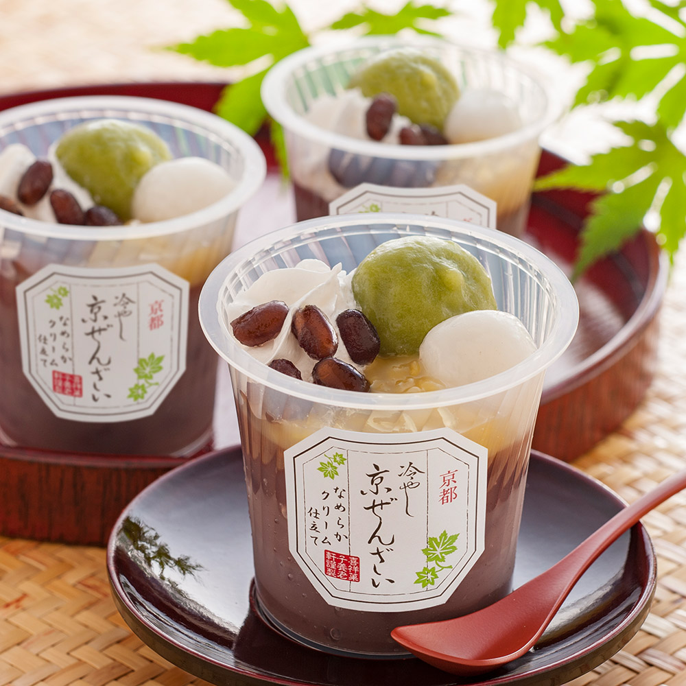 【母の日ギフト】京都 養老軒 冷やし京ぜんざい 5個入り ※メッセージブーケ付 和菓子 和スイーツ スイーツ お菓子 NH1743