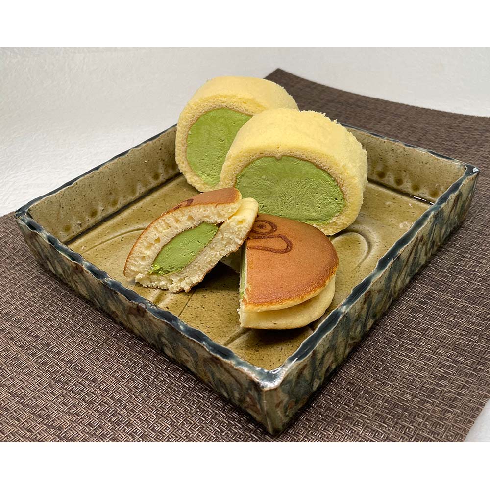 【敬老の日】「京都宇治・六地蔵 茶游堂」 宇治抹茶使用の濃茶ロールケーキ1本＆どら焼き3個セット 洋菓子 洋スイーツ スイーツ お菓子 NH2218