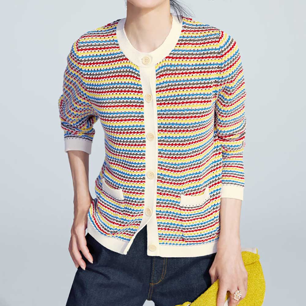 DAMA collection かぎ針編み　ジップアップカーディガン　ディノス DAMA collection かぎ針編み ジップアップカーディガン ディノス