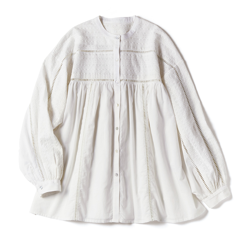 シフリーカットワーク刺しゅう ブラウス（インド製） シャツ ブラウス ファッション PC5411