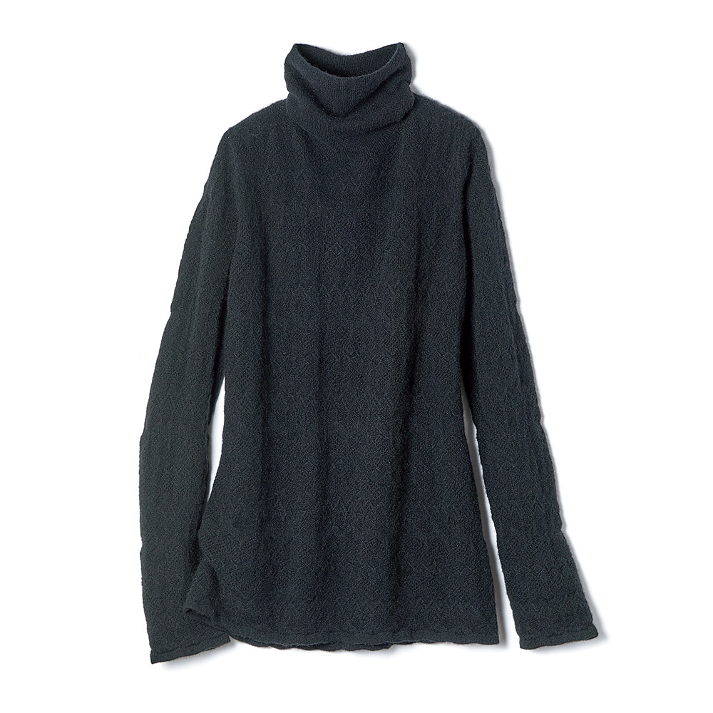 ウールカシミヤ混 柄編み プルオーバー ニット セーター ファッション PC5560