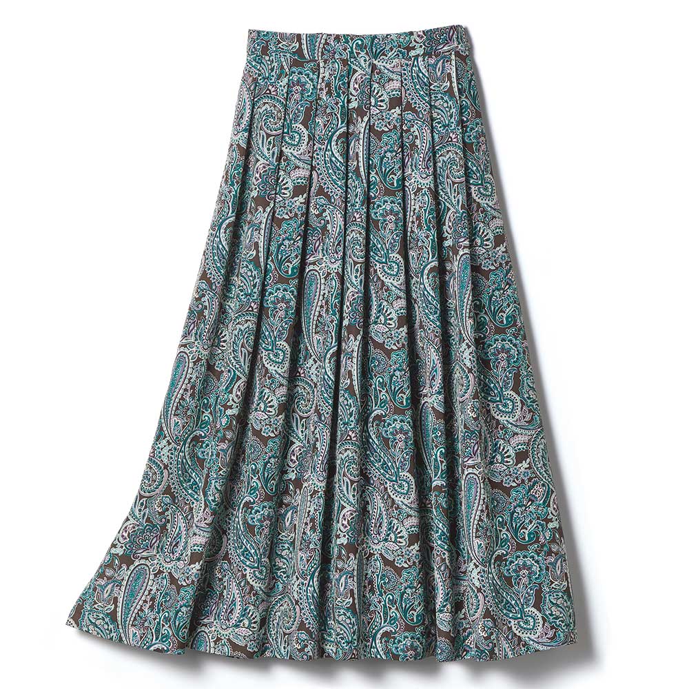 ビンダ社 ペイズリープリント タックスカート スカート ファッション PC5569