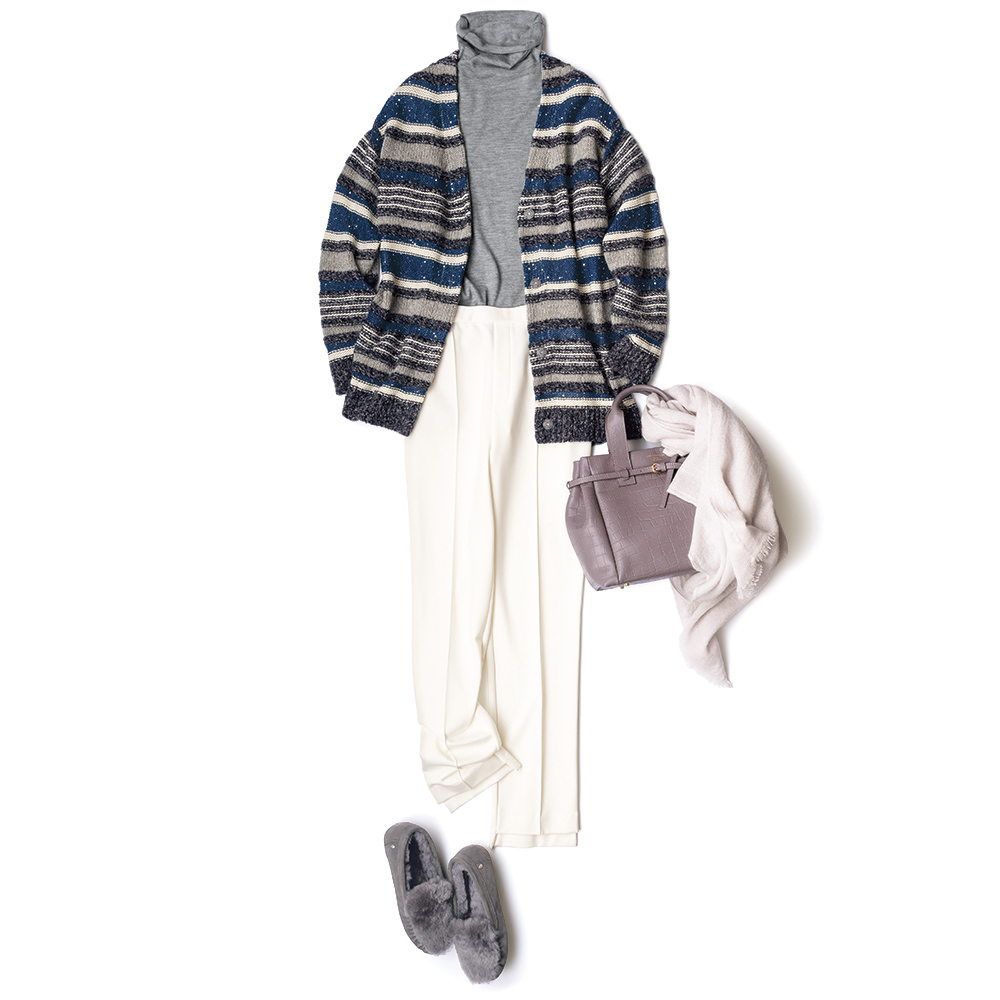 ≪股下丈63cm≫裏起毛ポンチ イレギュラーヘムパンツ パンツ ファッション PC5606