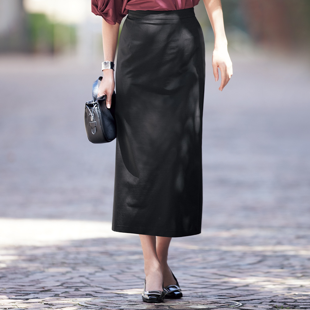 「カネマサ」 ハイゲージジャージー 後ろマーメイドスカート スカート ファッション PC5453