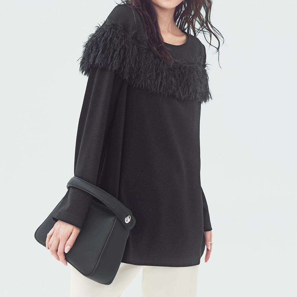 SeT UP/セットアップ フェザー調フリンジ デザインブラウス（イタリア製） シャツ ブラウス ファッション PC5501