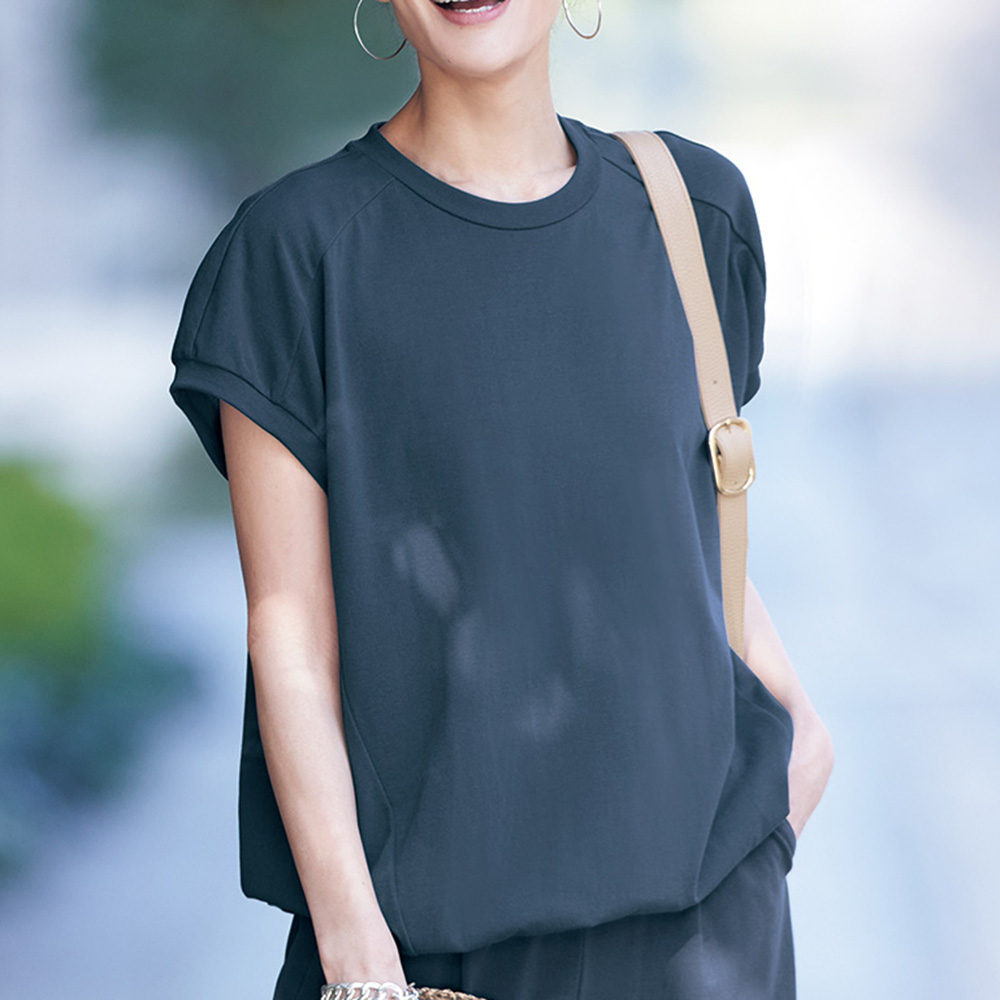 「A-GIRL’S」 FRESCA プレーティング天竺 プルオーバー シャツ ブラウス ファッション PC5515