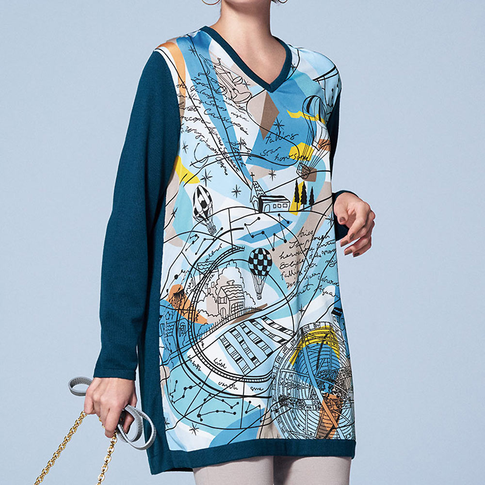 星座プリント ニットドッキング チュニック 通販 - ディノス