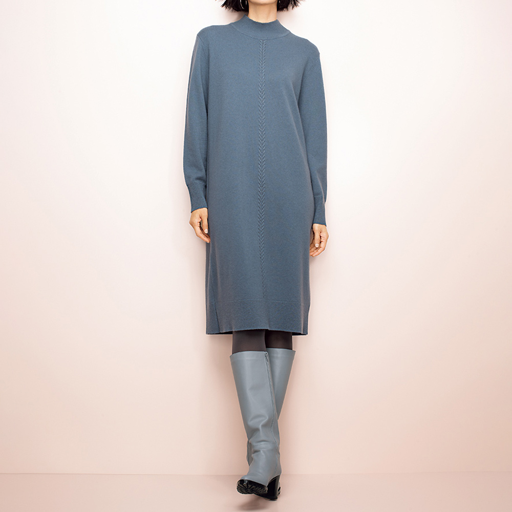 カシミヤ ケーブルデザイン ニットワンピース 通販 - ディノス