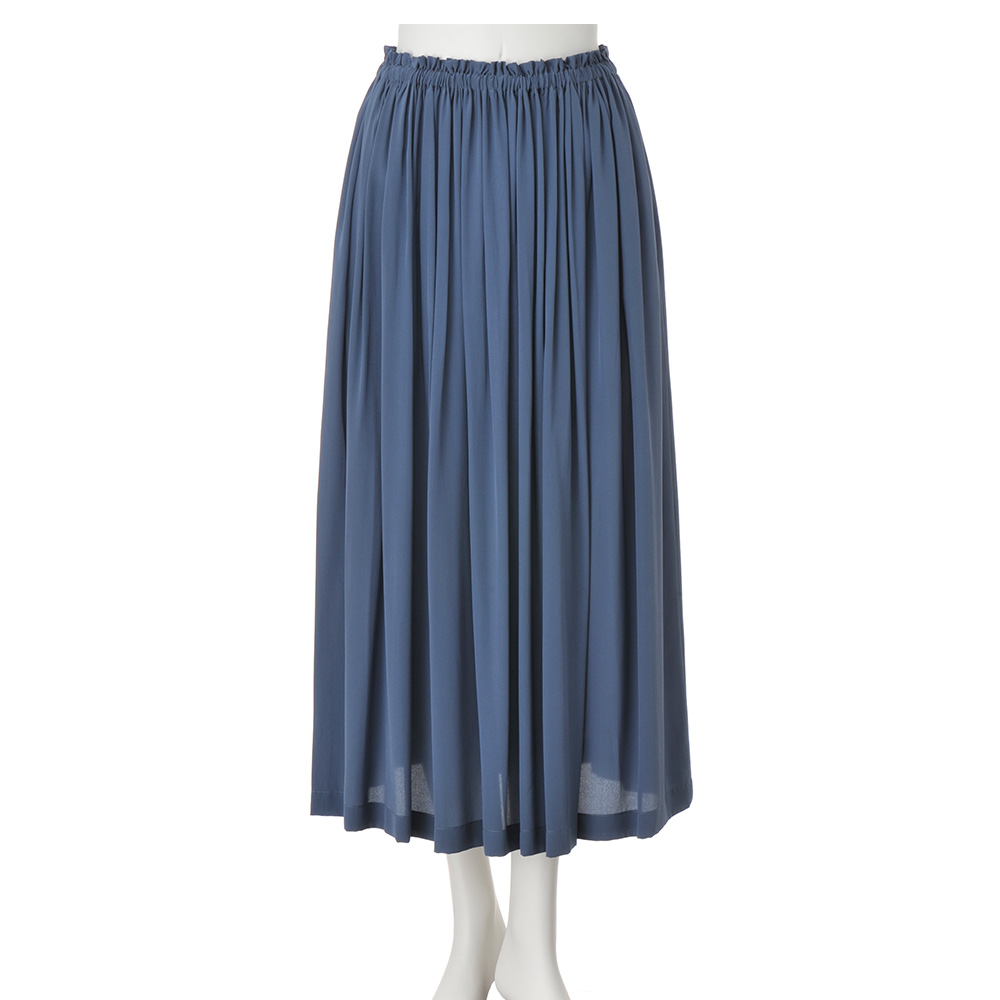 シルクデシン ギャザーロングスカート スカート ファッション PC5599