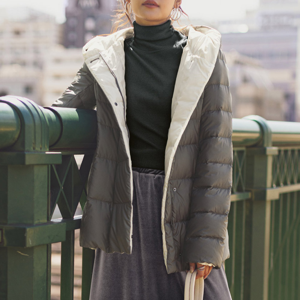 ライトマジック(R) 配色ダウンジャケット コート ファッション PC5612