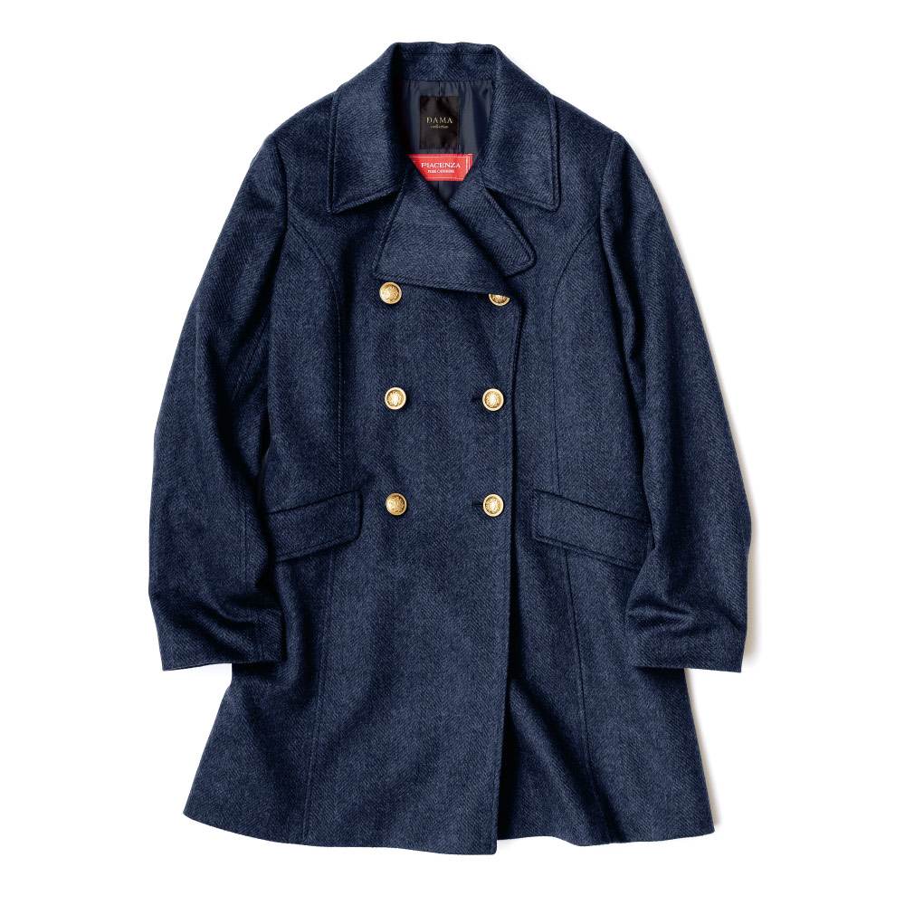 PIACENZA/ピアツェンツァ カシミヤ ヘリンボーン Pコート コート ファッション PC5805