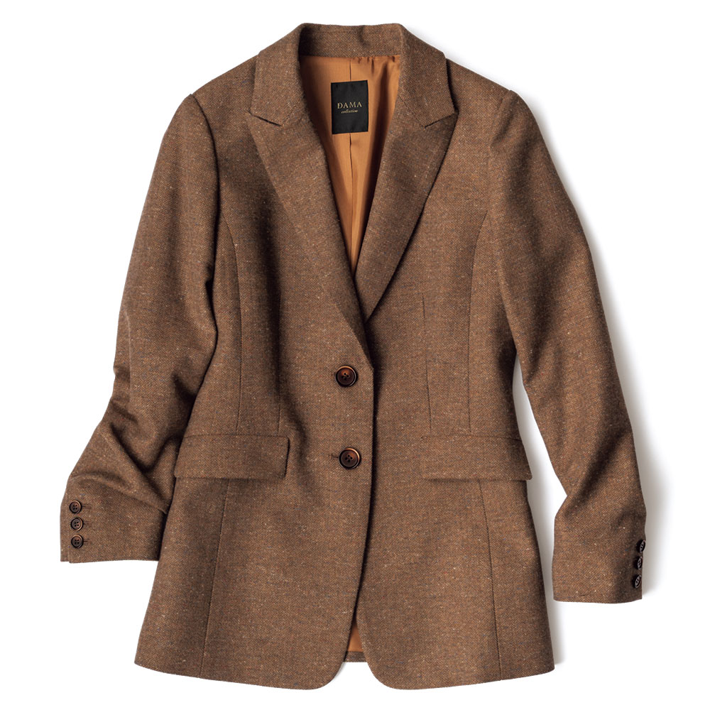 イタリア素材 ヘリンボーン ツイード ジャケット ジャケット ファッション PC5810