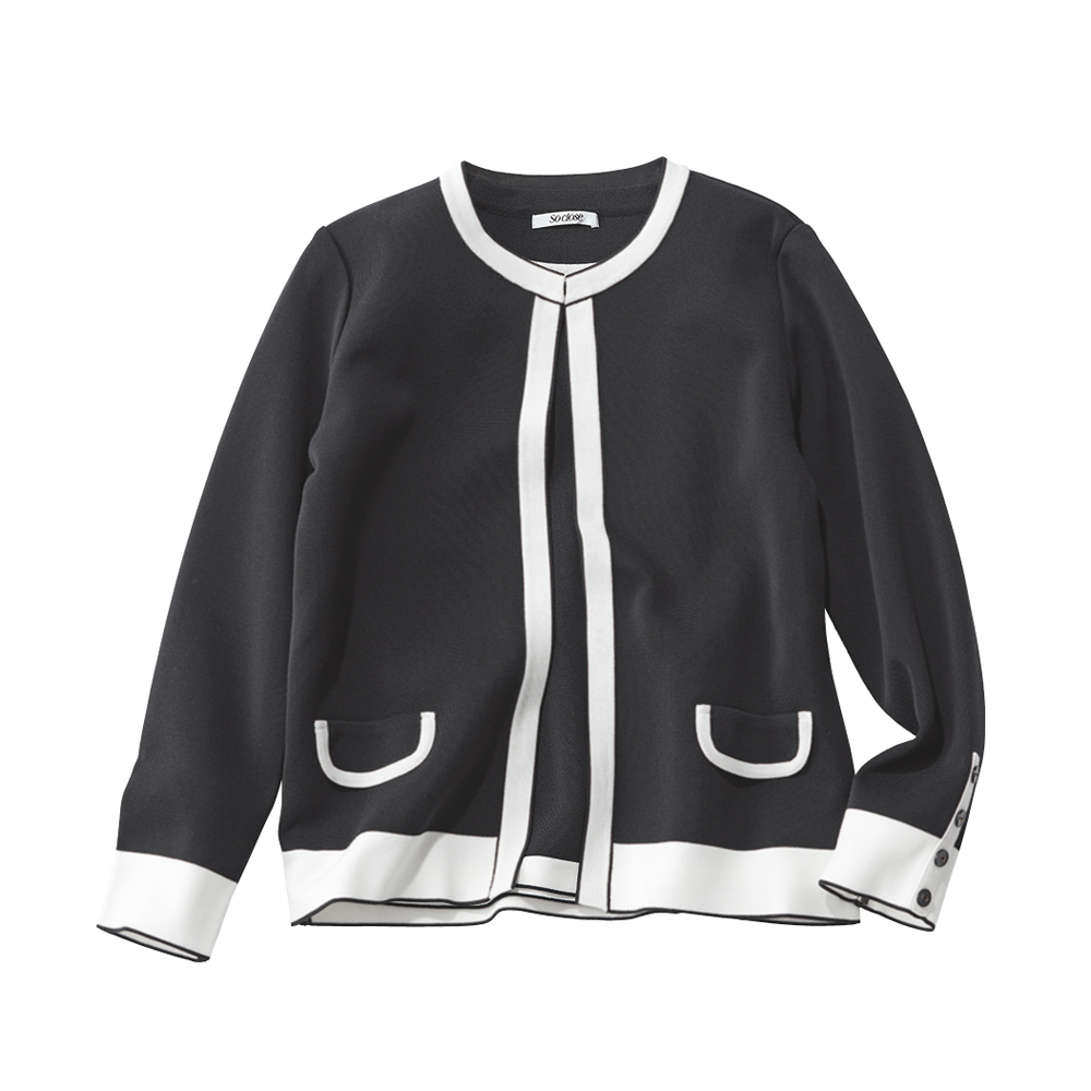 ミラノリブ コットンアセテート カーディガン（日本製） ニット セーター ファッション PC5820