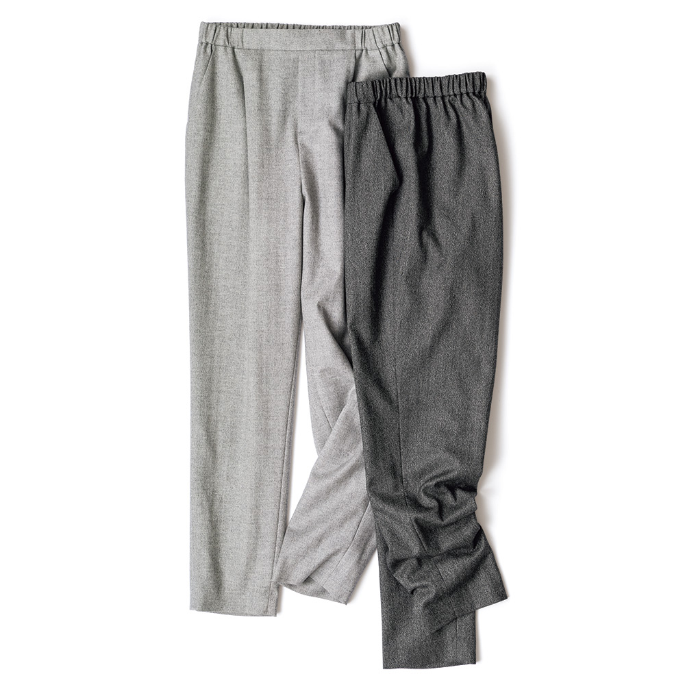 ウールサキソニー プルオンタックパンツ≪股下丈65cm≫ パンツ ファッション PC5880