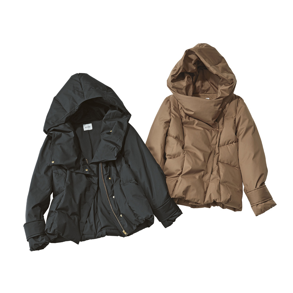 ビッグカラー フーデッド ダウンジャケット ジャケット ファッション PC5894