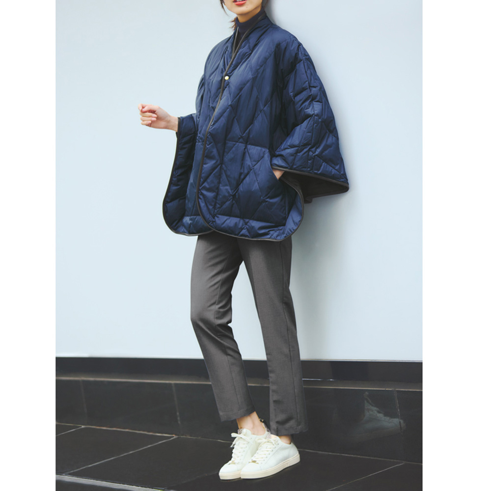 はっ水 リバーシブル アップサイクルダウン ケープ ディノスANAmall店