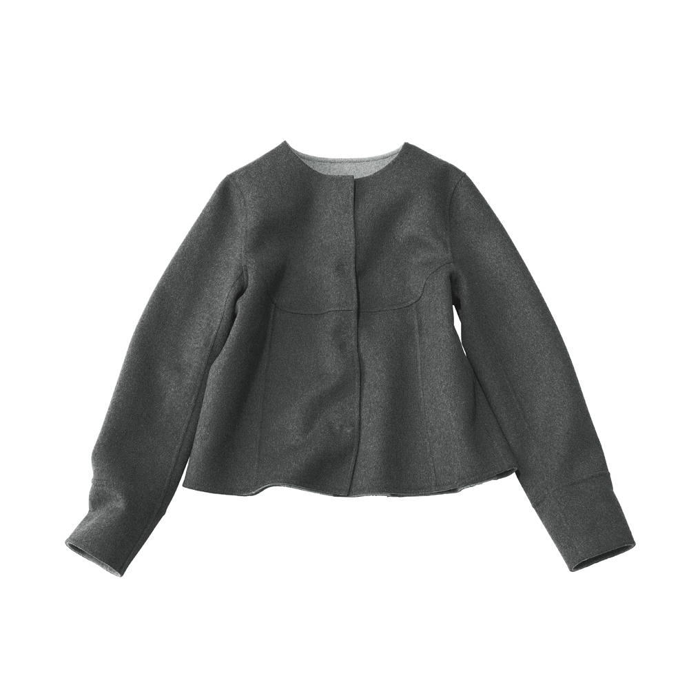 ウール混 ダブルフェイス ジャケット ジャケット ファッション PC5934