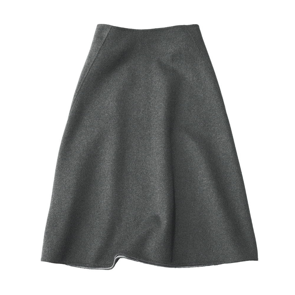 ウール混 ダブルフェイス スカート スカート ファッション PC5935