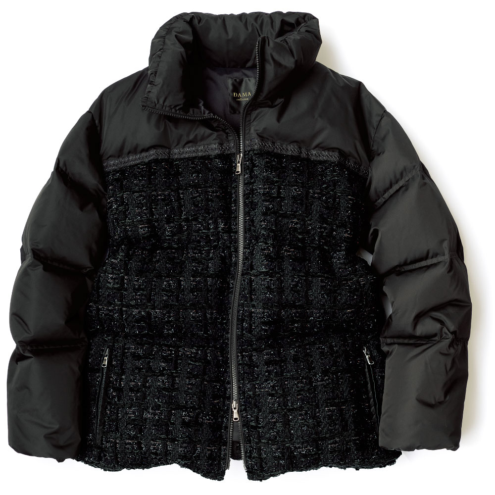 マリア・ケント社 ツイード使い ダウンジャケット コート ファッション PC5974