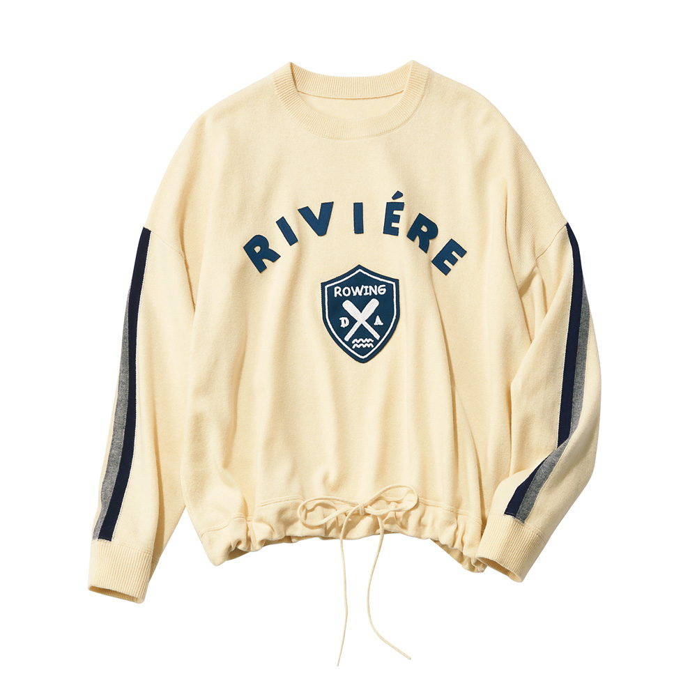 ロゴワッペン付き ニットプルオーバー ニット セーター ファッション PC6063