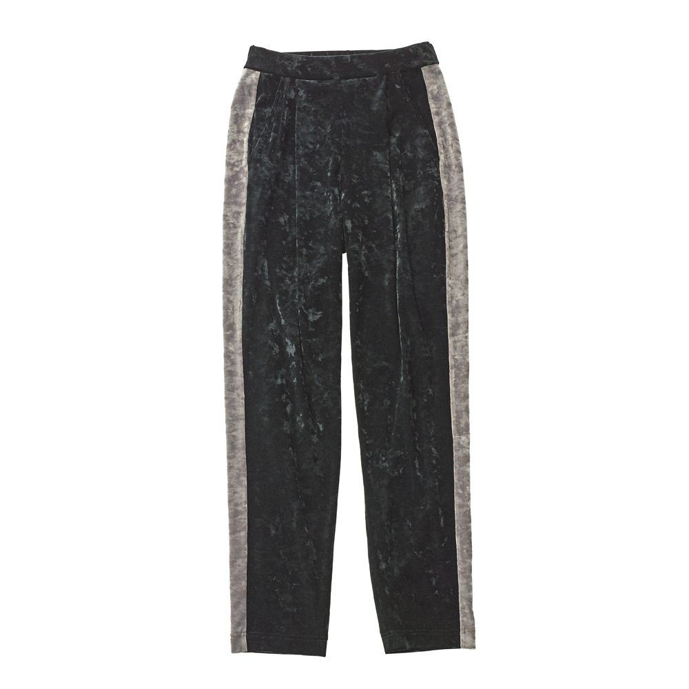 クラッシュベロア ライン入りパンツ イージーパンツ パンツ PC6145