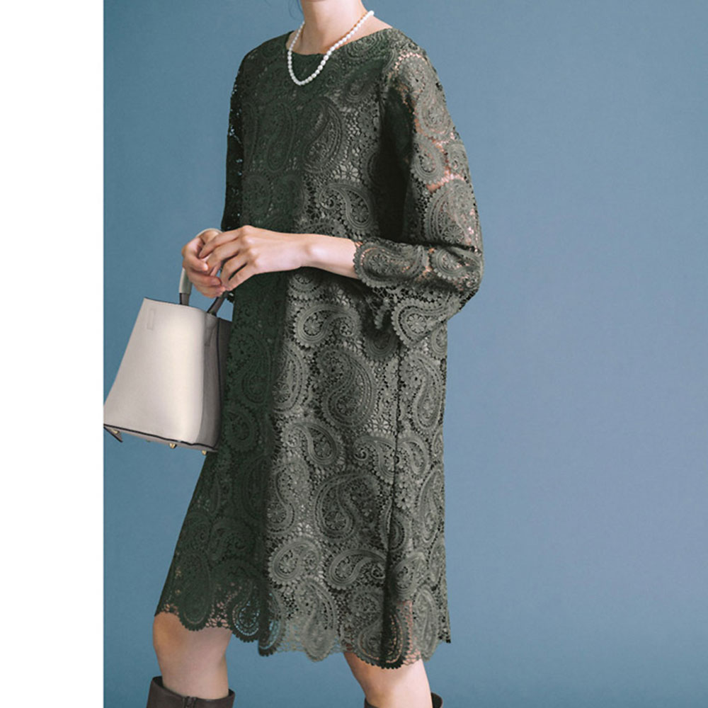 LEONARD ペイズリー柄 五分袖チュニック LEONARD ペイズリー柄 五分袖チュニック LEONARD ペイズリー柄