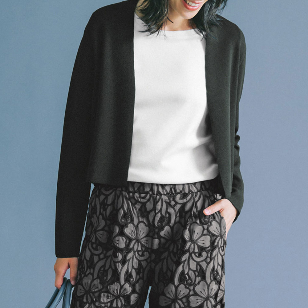 ハーフミラノ ショート ボレロ ニット セーター ファッション PC5892