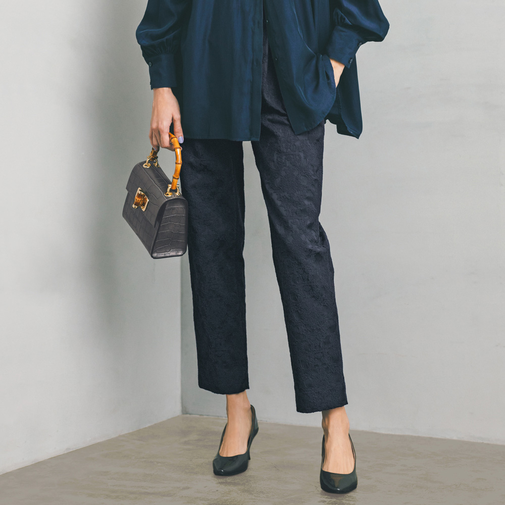 アラベスク柄ジャカード テーパードパンツ パンツ ファッション PC5904