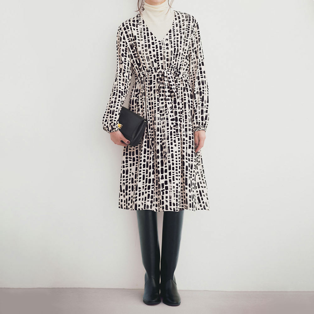 veronicamoda/ヴェロニカモーダ プリント チュニックワンピース