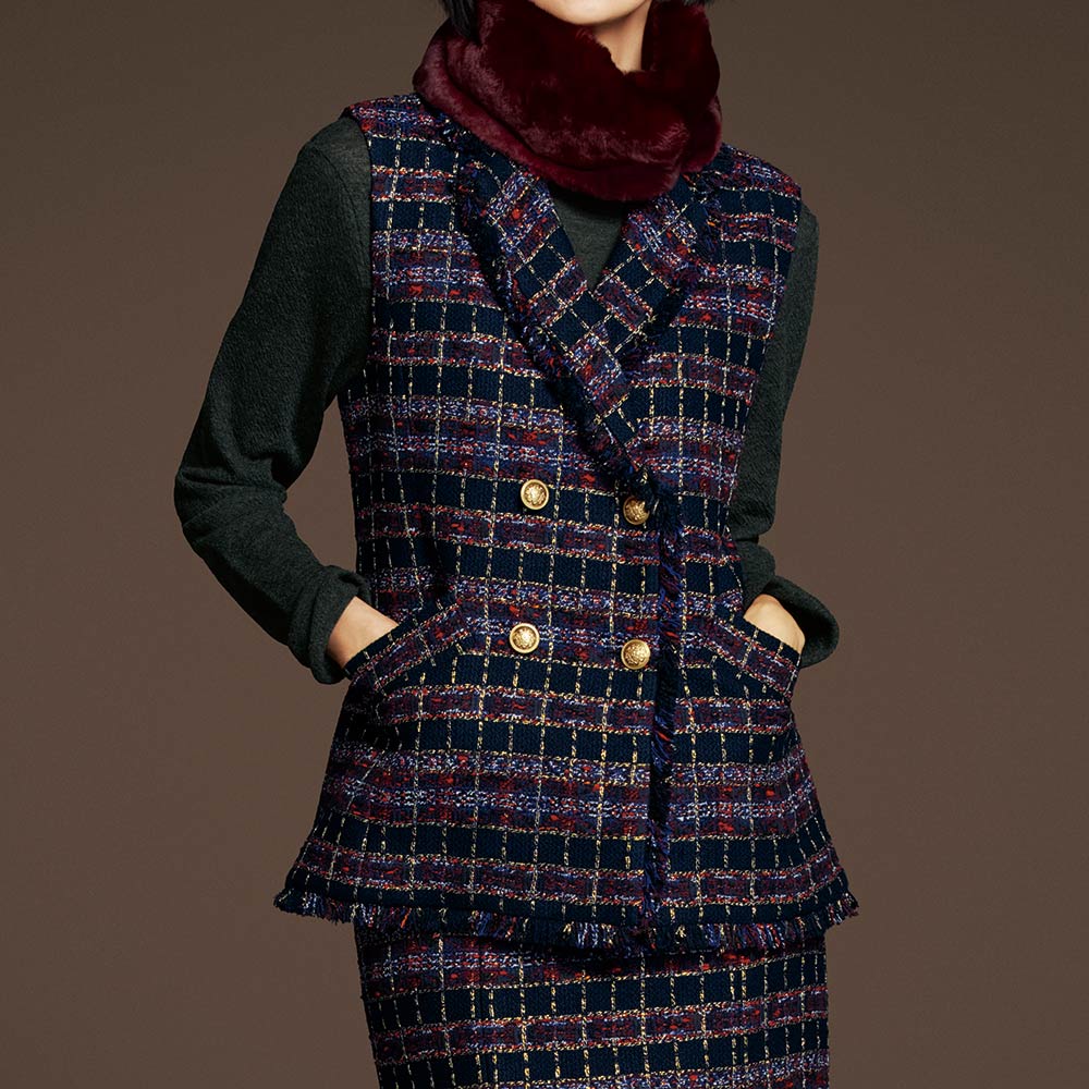 マリア・ケント社 ファンシーツイード ジレ ジャケット ファッション PC5971