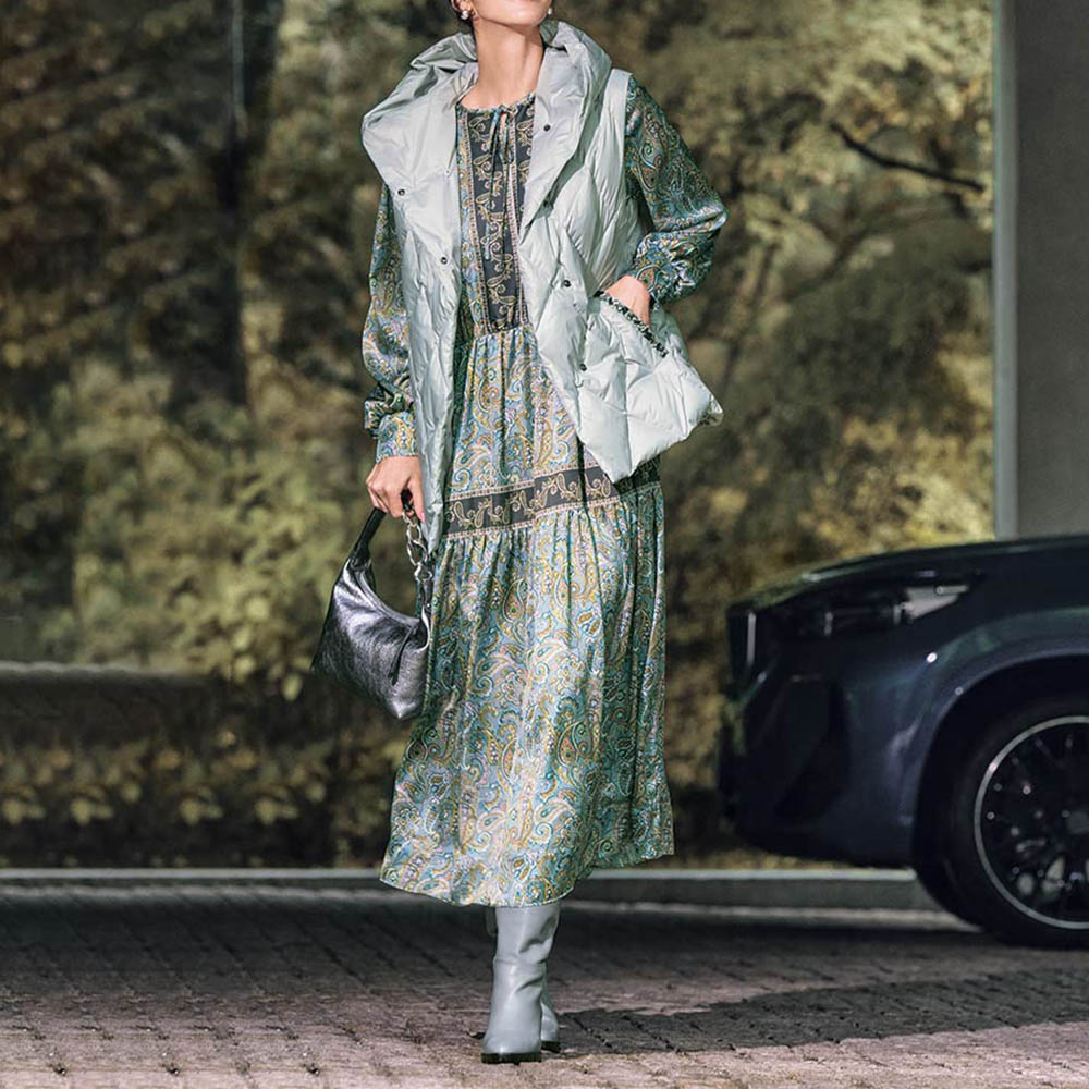 新品タグ付　ディノス　DAMA collection リバティプリントワンピース DINOS、「DAMA collection」より英・リバティ社の今季の新柄