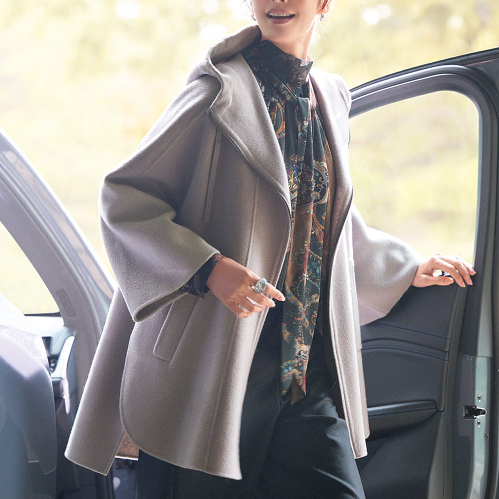 イタリア素材 ダブルフェイス フーデッドコートの口コミ - ディノス