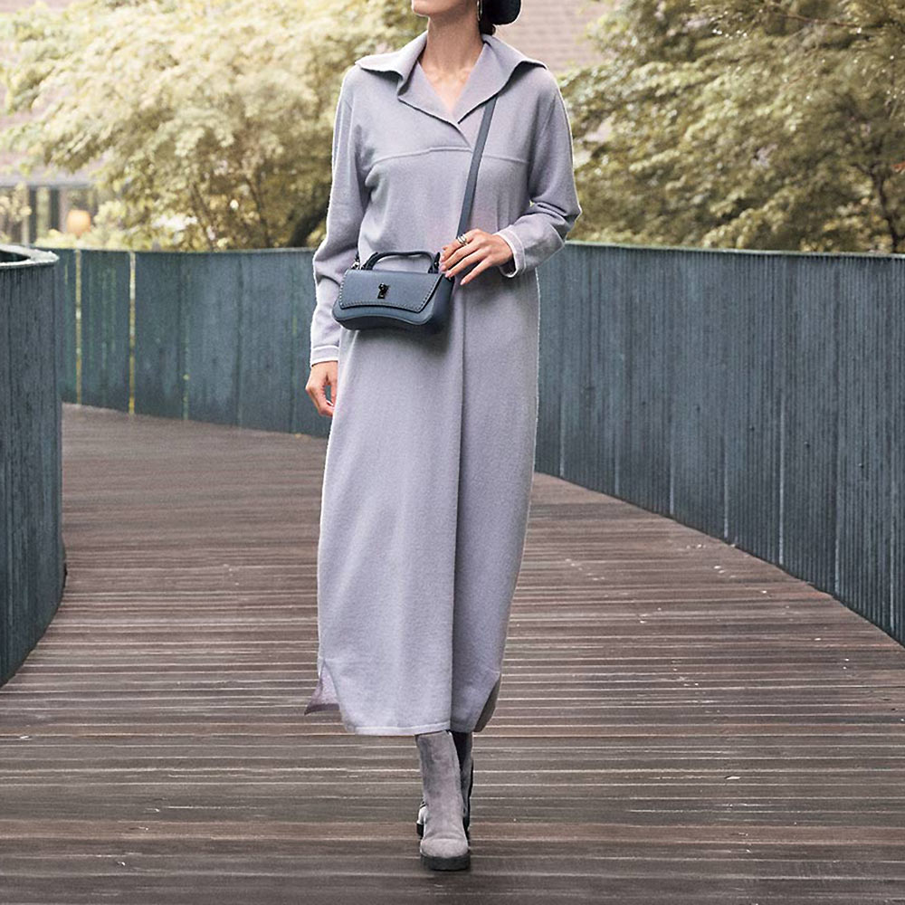 美品　ダーマコレクション　カシミヤ100%　ニットワンピース　大きいサイズ　3L 美品 ダーマコレクション カシミヤ100% ニットワンピース 大きい